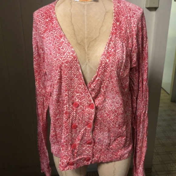 MARC by MARC JACOBS sz M/L Red Cardigan Sweater - Picture 1 of 8